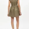 Brown Flock Suiting Corset Mini Dress Brown Flock Suiting Corset Mini Dress
