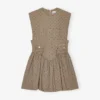 Brown Flock Suiting Corset Mini Dress Brown Flock Suiting Corset Mini Dress