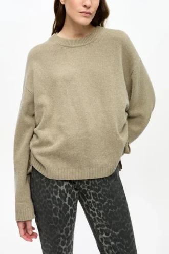 Brown Future Wool Mix Oversized Sweater