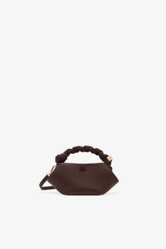 Brown Grained Mini Bou Bag