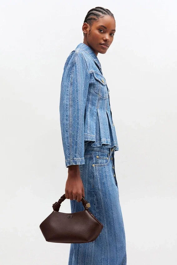 Brown Grained Small Bou Bag Brown Grained Small Bou Bag