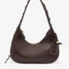 Brown Medium Laces Hobo Bag Brown Medium Laces Hobo Bag