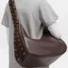 Brown Medium Laces Hobo Bag Brown Medium Laces Hobo Bag