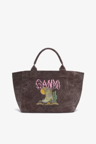 Brown Medium Western Boot Tote