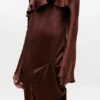 Brown Ruffle Dress