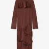 Brown Ruffle Dress