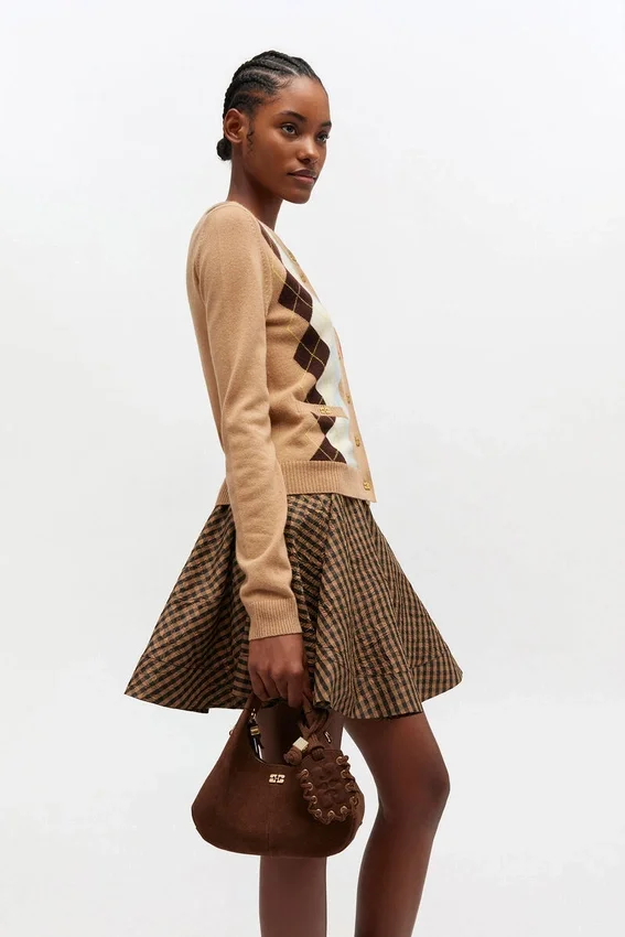 Brown Suede Mini Hobo Bag Brown Suede Mini Hobo Bag