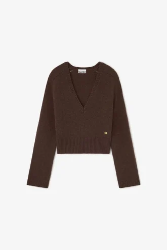 Brown V-neck Sweater