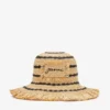 Bucket Hat in Striped Raffia