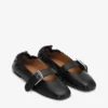 Buckle Strap Ballerinas in Black Buckle Strap Ballerinas in Black