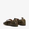 Buckle Strap Ballerinas in Dark-Olive Buckle Strap Ballerinas in Dark-Olive