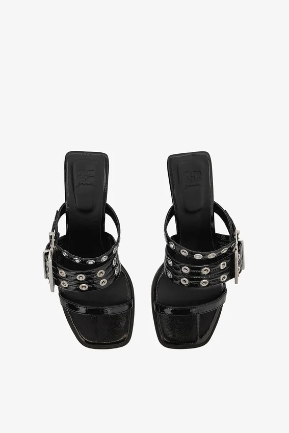Buckle Strap Mule in Black Buckle Strap Mule in Black