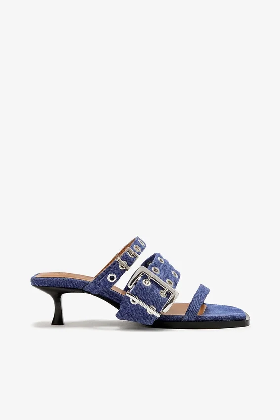 Buckle Strap Mule in Denim Buckle Strap Mule in Denim