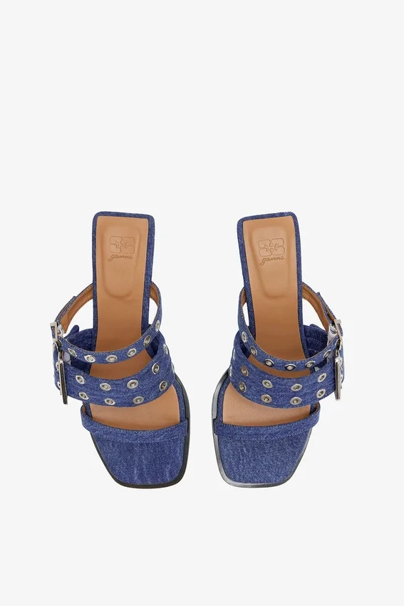 Buckle Strap Mule in Denim Buckle Strap Mule in Denim