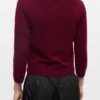 Burgundy Check Cardigan