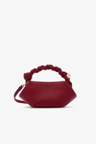 Burgundy Grained Mini Bou Bag