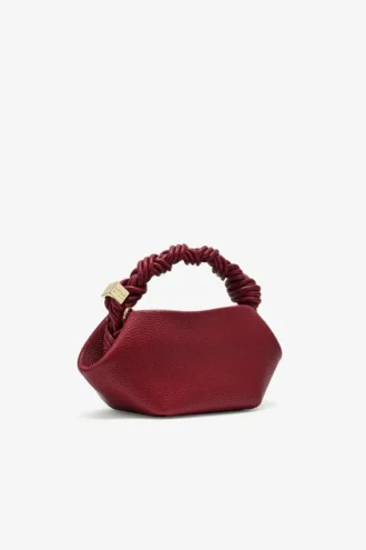Burgundy Grained Mini Bou Bag