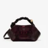Burgundy Snake Small Bou Bag