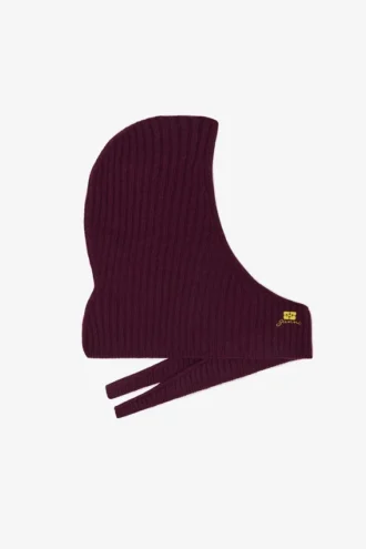 Burgundy Wool Mix Balaclava