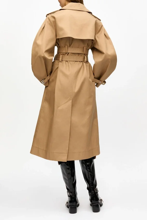 Camel Bonded Cotton Trench Coat Camel Bonded Cotton Trench Coat