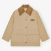 Camel Twill Midi Jacket