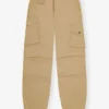 Camel Washed Cotton Twill Pants