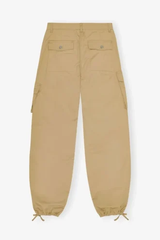 Camel Washed Cotton Twill Pants