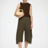 Capri Pants in Brown Wool Melange