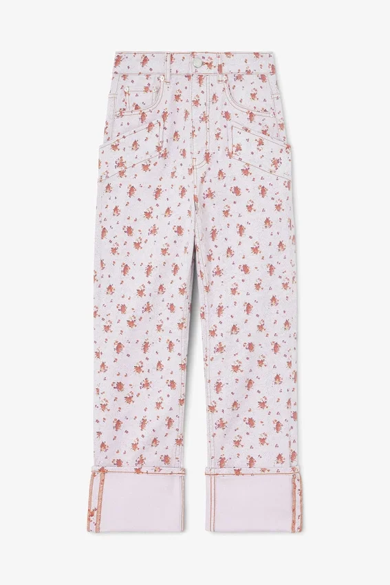 Capri Slim Jeans in Printed Denim Capri Slim Jeans in Printed Denim