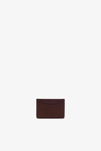 Card Holder in Grained Brown