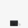 Card Holder With Flap in Grained Black Card Holder With Flap in Grained Black