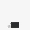 Card Holder With Flap in Grained Black Card Holder With Flap in Grained Black