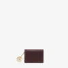 Card Holder With Flap in Grained Brown Card Holder With Flap in Grained Brown