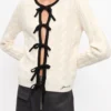 Cardigan in White Cashmere Mix