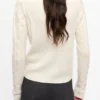Cardigan in White Cashmere Mix
