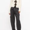 Cardigan in White Cashmere Mix