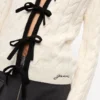 Cardigan in White Cashmere Mix
