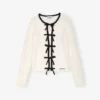 Cardigan in White Cashmere Mix