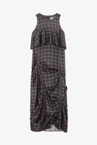 Check Ruffle Dress