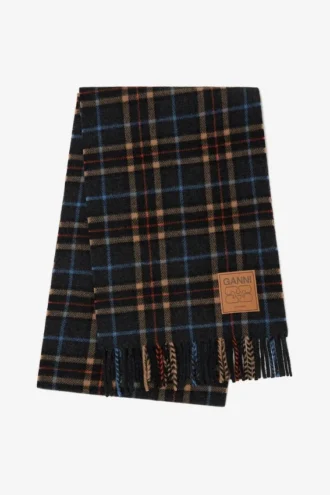 Check Wool Scarf