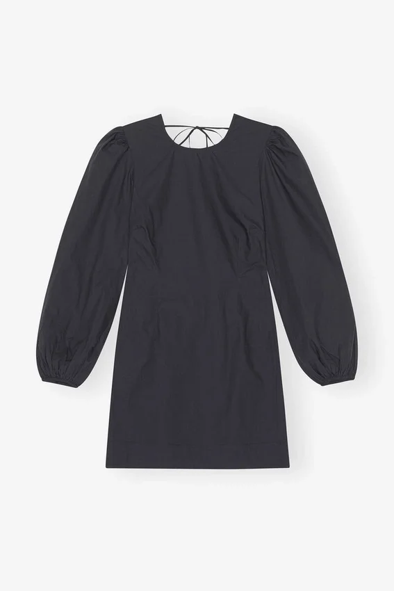 Cotton Poplin Open Back Mini Dress Cotton Poplin Open Back Mini Dress