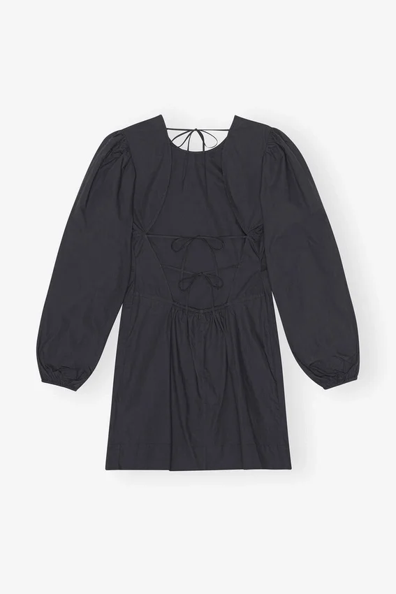 Cotton Poplin Open Back Mini Dress Cotton Poplin Open Back Mini Dress