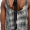 Crinkled Check Long Dress Crinkled Check Long Dress