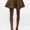 Crinkled Check Mini Circle Skirt