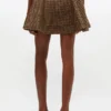 Crinkled Check Mini Circle Skirt