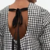 Crinkled Check Mini Dress Crinkled Check Mini Dress