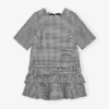 Crinkled Check Mini Dress Crinkled Check Mini Dress