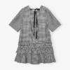 Crinkled Check Mini Dress Crinkled Check Mini Dress