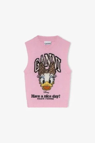 Daisy Duck Graphic Wool Vest