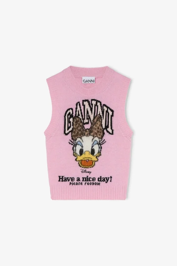 Daisy Duck Graphic Wool Vest Daisy Duck Graphic Wool Vest